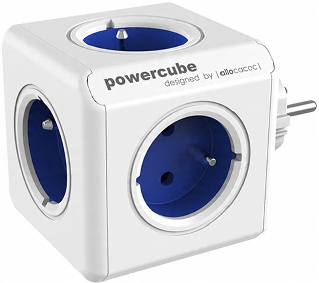 

PowerCube Original, rozgałęźnik 5 gniazd niebieski