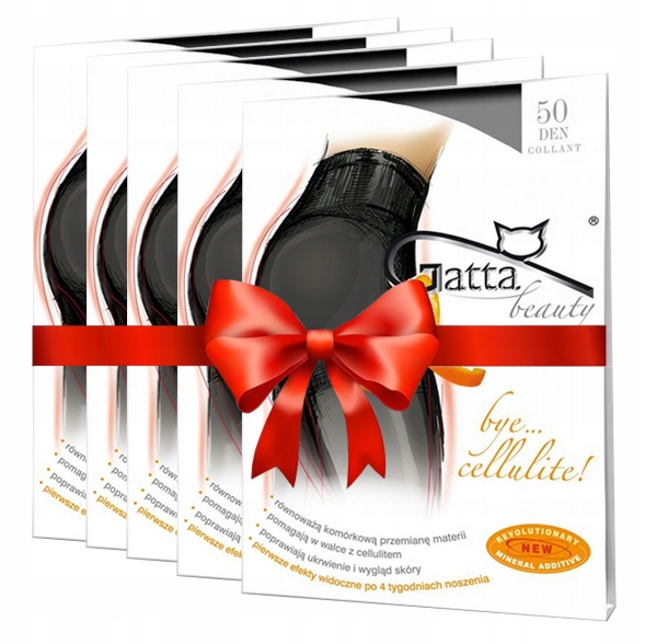 5x Punčocháče Gatta Bye Cellulite 50 Den 3-M Nero