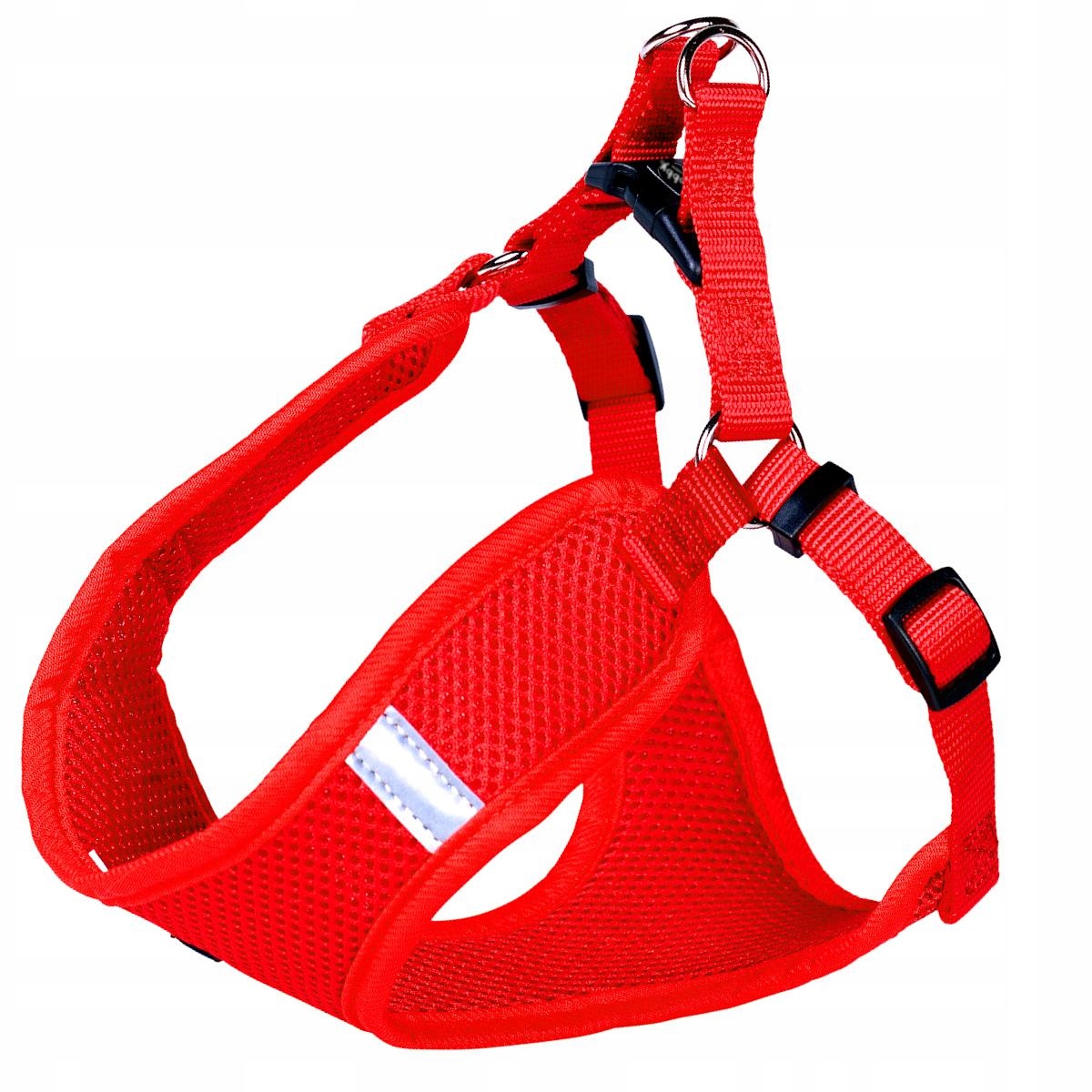 Levně Nobby Mesh Reflect Postroj XL Červený 69-83cm