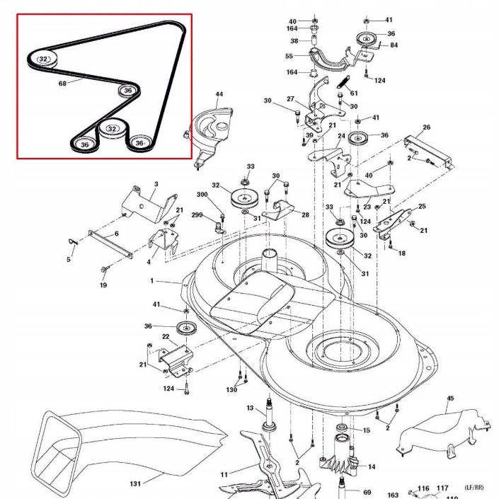 Pásek 532402008 nožů Husqvarna CT151 CTH140 Xp CTH151 CTH155 CTH171 CTH2036