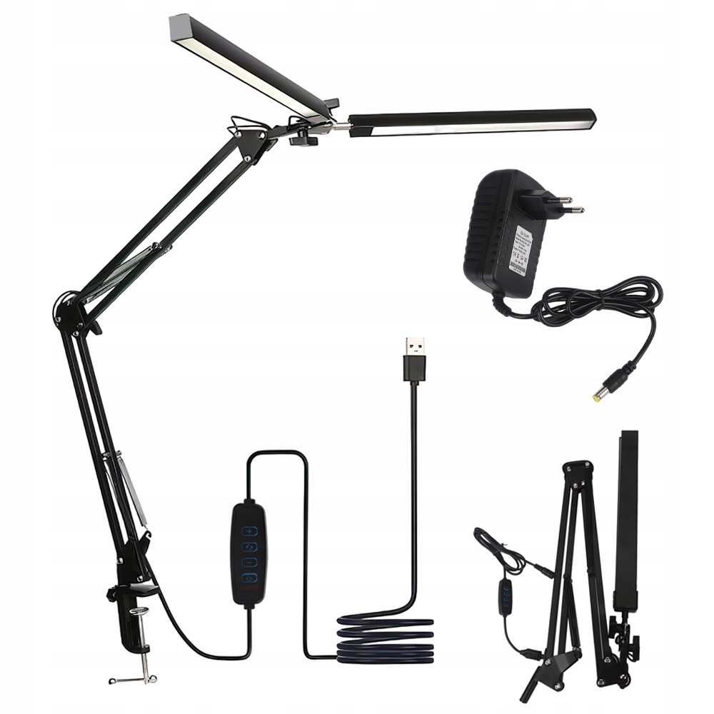 Led Stolní Lampa S Dvojitou Hlavou, Stmívatelná, 1000 LM, 3 Teploty