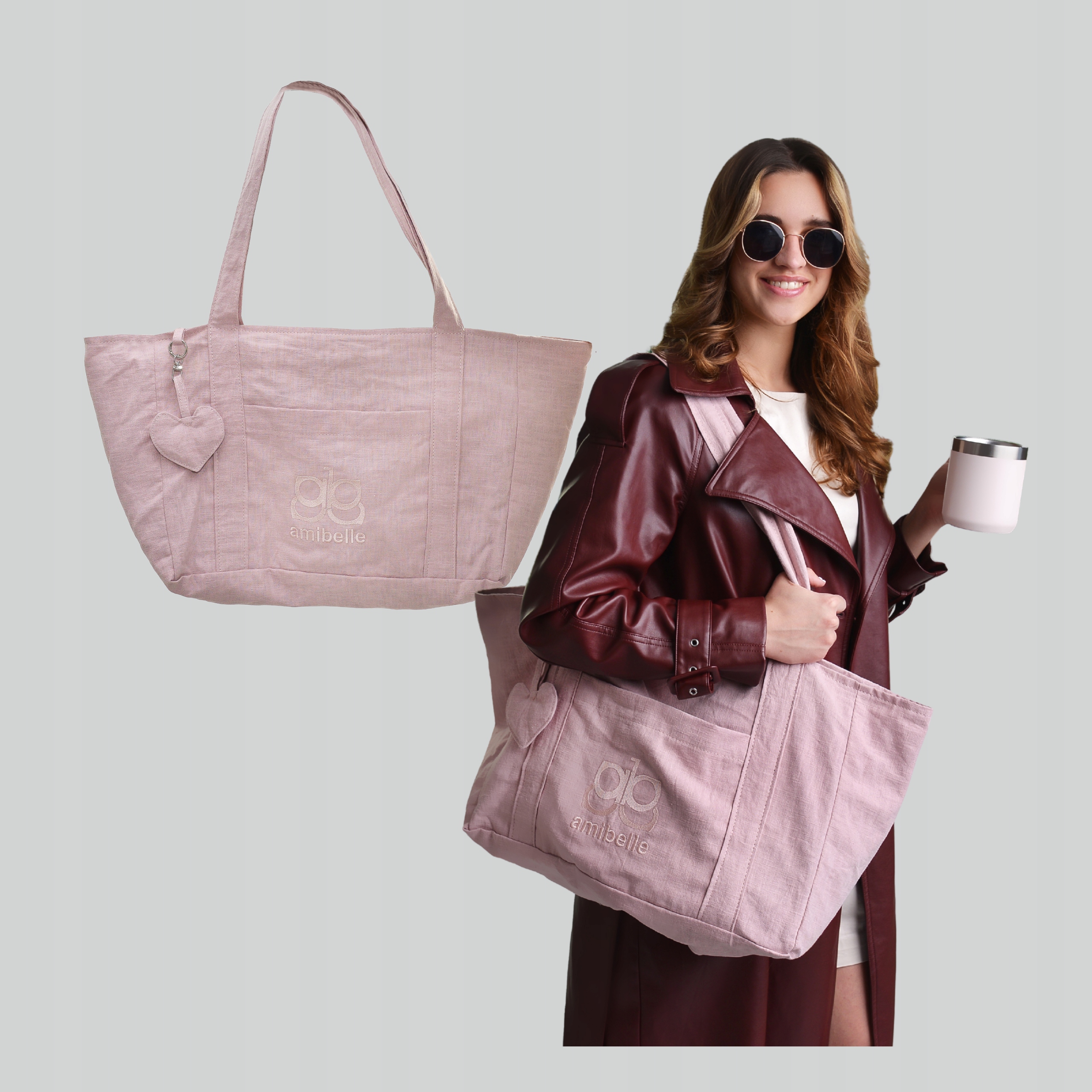 Dámská taška Shopper Plážová taška Rameno Růžová Městská Sportovní