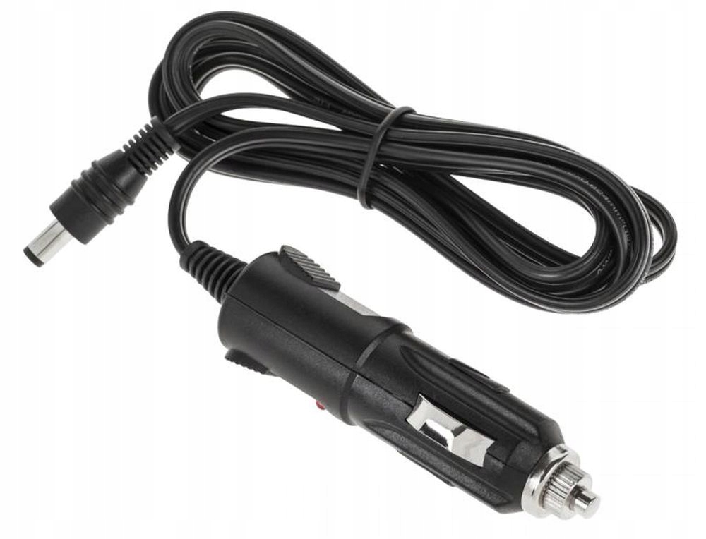 Wtyk zapalniczki z kablem i wtykiem DC 5.5x2.1 12V