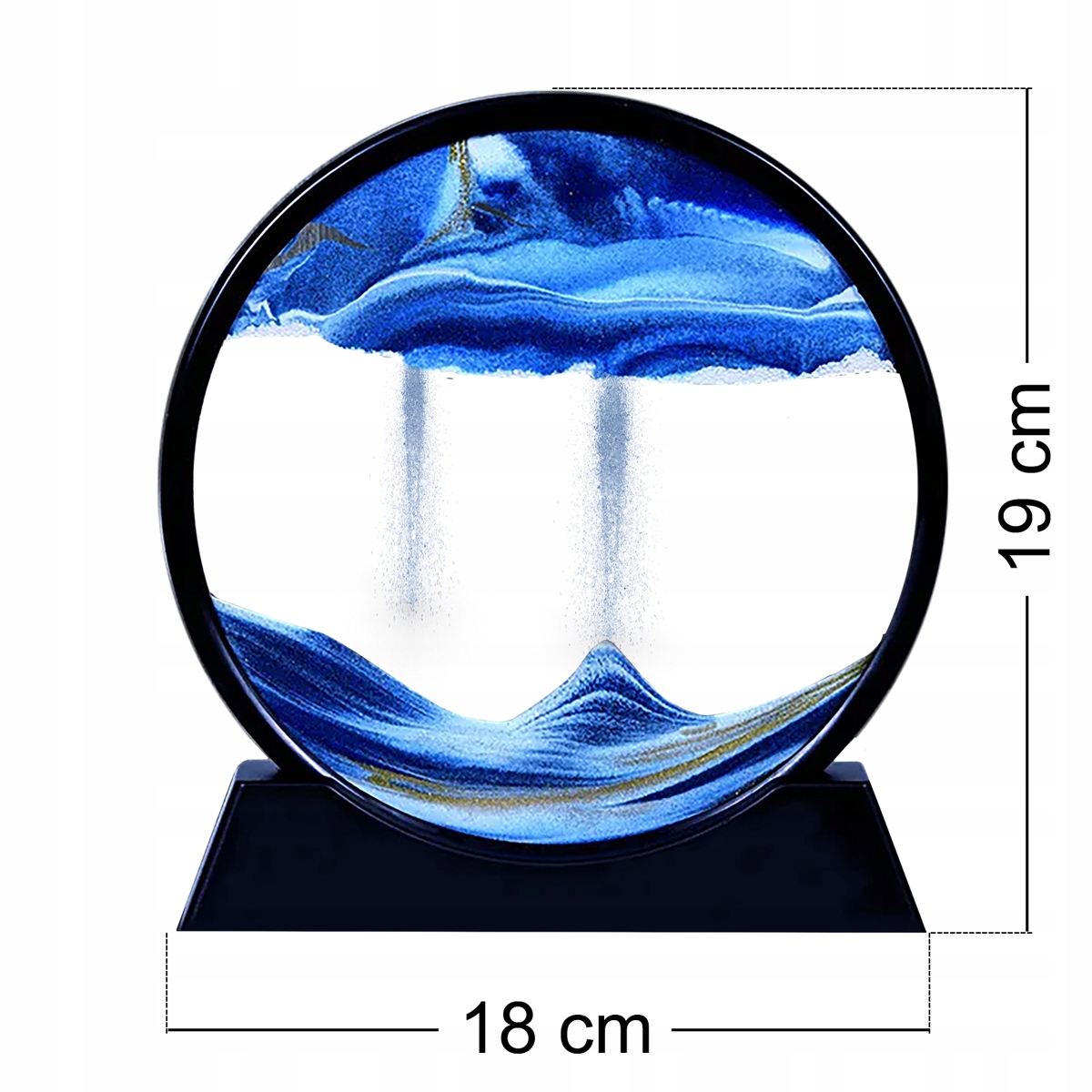 OBRAZ 3D GŁĘBOKIE MORZE PIASEK OZDOBA DEKORACJA STOŁOWA OBROTOWA KLEPSYDRA Stan opakowania oryginalne