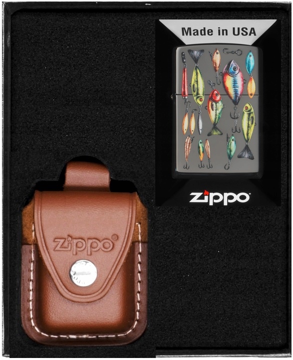 Sada Zippo Zapalovač Fisching Hooks Design Dárkový No2