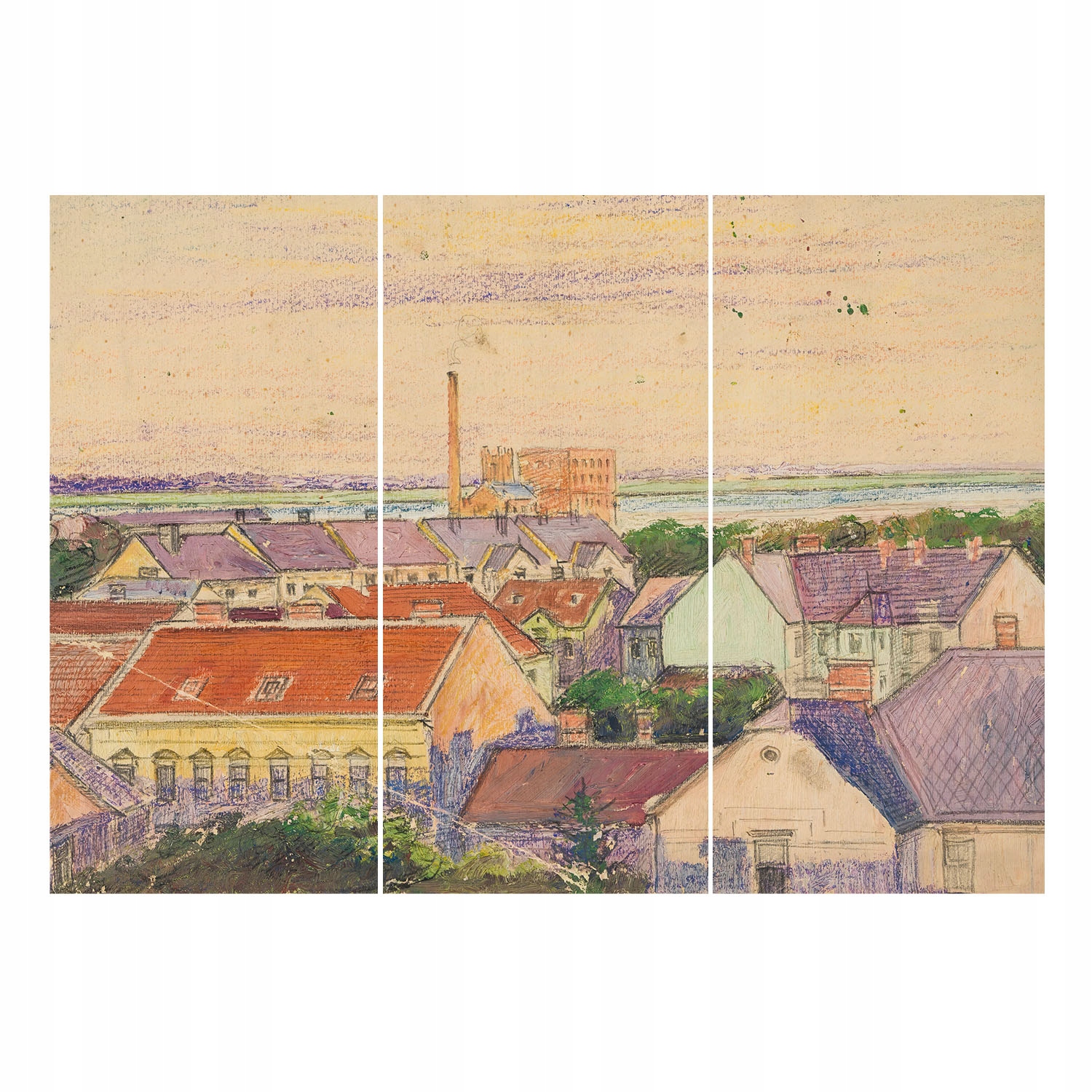 Dekorativní fototapeta na flizelině do ložnice Městské střechy 312 x 219 cm