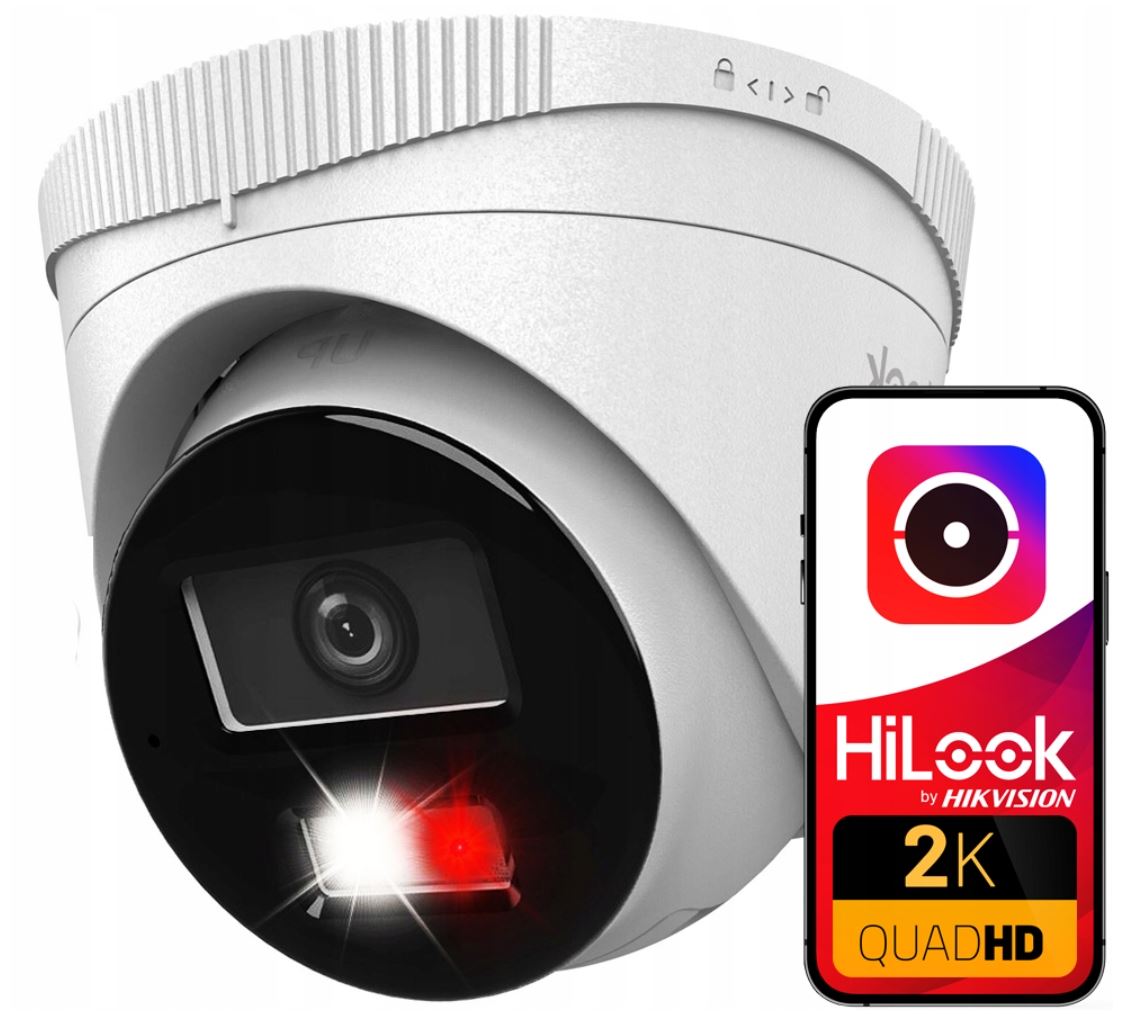 4MPX Ip kamera IPC-T240HA-LU HiLook by Hikvision Hybrid Light PoE mikrofon
