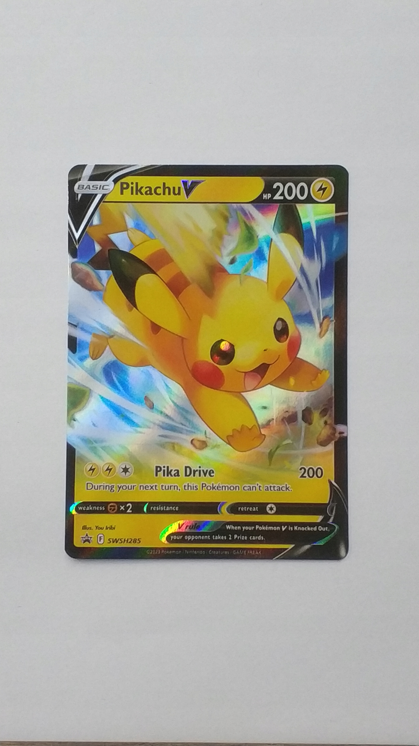 Pikachu V - SWSH285 Black Star Promo Crown Zenith