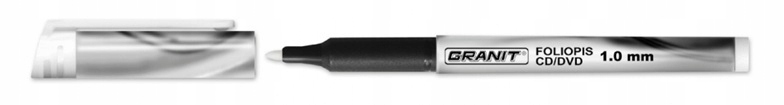 Marker foliopis permanentny CD/DVD Granit M854 1.0 mm Biały
