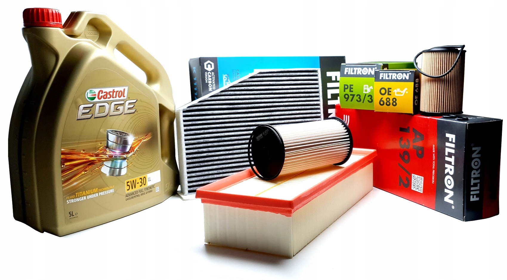 

4 Filtry 5L oleju 5W30 Vw Touran 1.6TDI Cayb Cayc