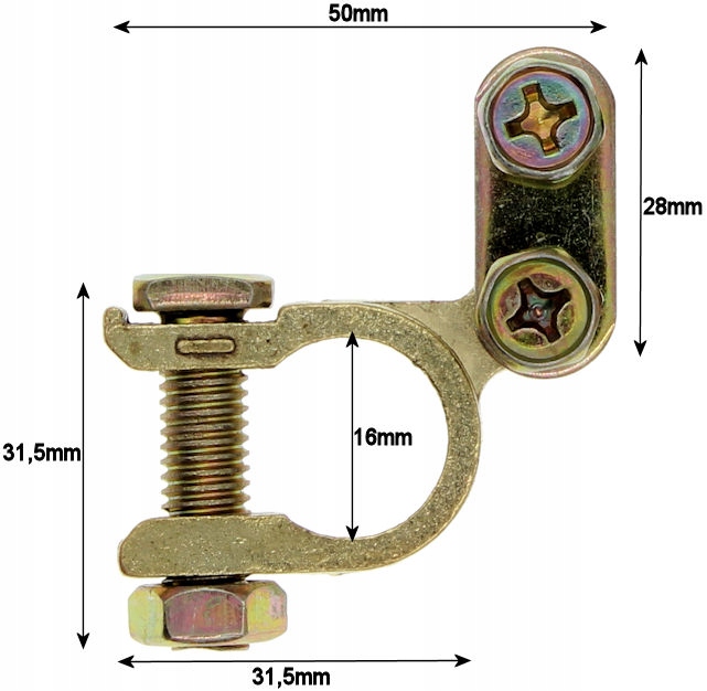 Klemy do Akumulatora Uniwersalne -/+ 2szt 6V 12V Numer katalogowy części 2