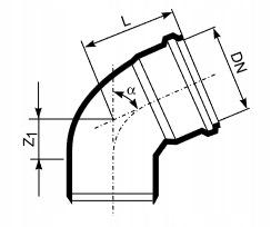 MAGNAPLAST kolano kanalizacyjne HTB 50/87 Typ kształtka