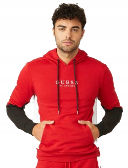 

Guess Bluza Męska Kangurka Z Kapturem Bawełna