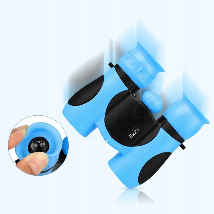 LORNETKA 8x21 DZIEŃ NA ZEWNĄTRZ DO OBSERWACJI PTAKÓW NIEBIESKI Marka bez marki