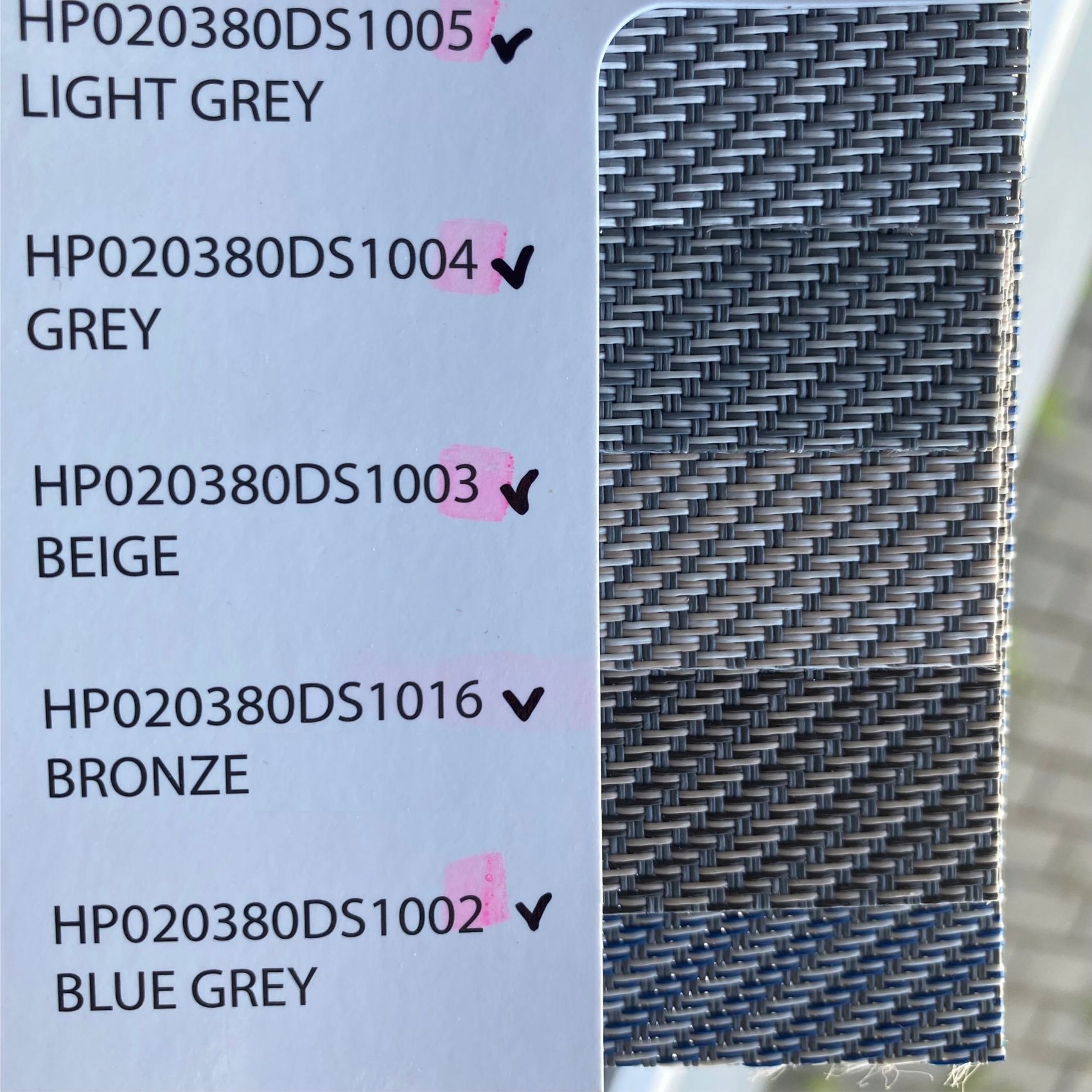 PASY DO ŻALUZJI na balkon taras biuro PVC SCREEN Kolor inny