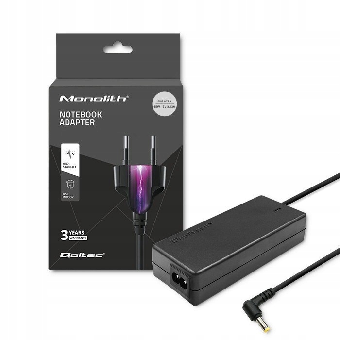 Zasilacz do Acer 65W 19V 3.42A 5.5x1.7 |+kabel zasilający