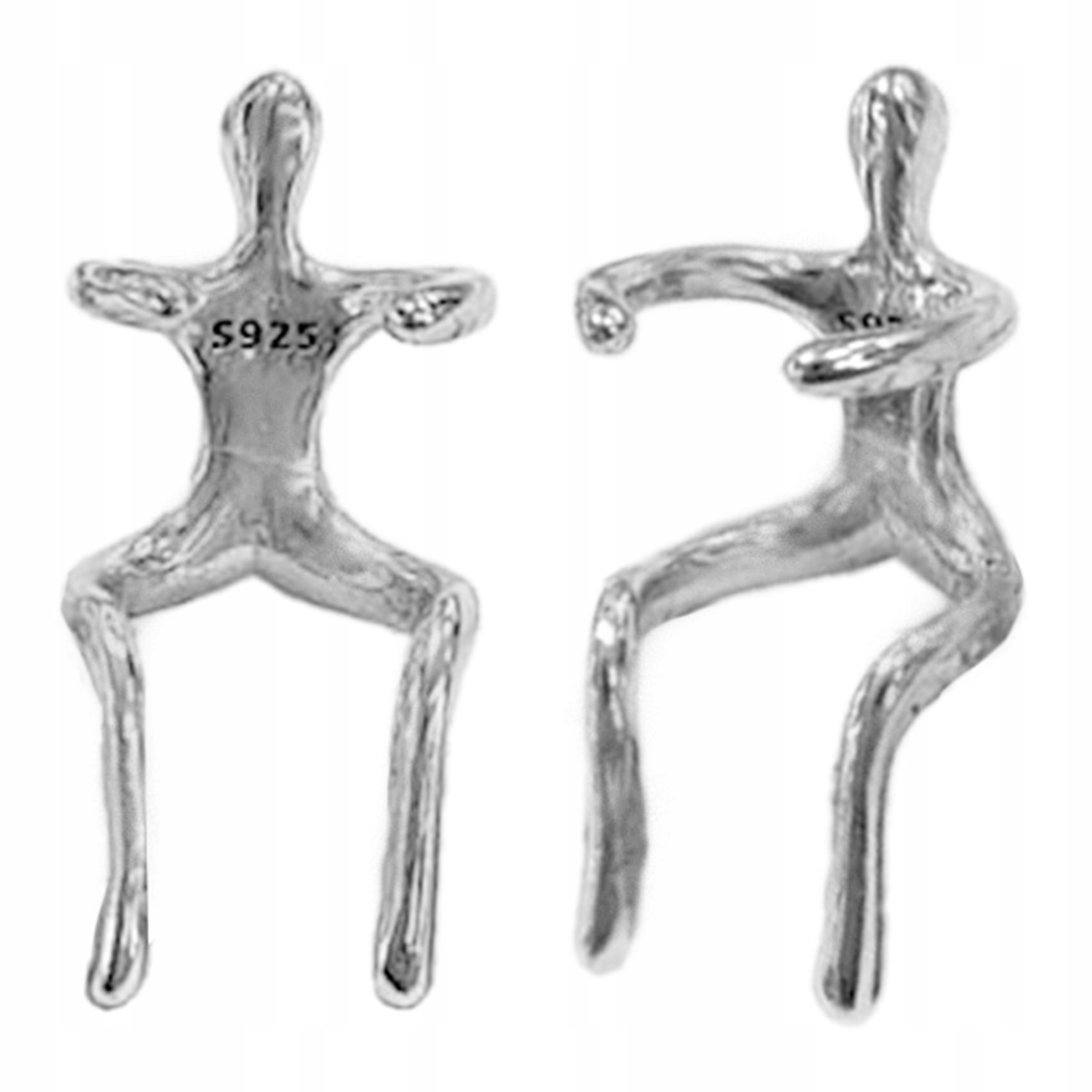Stříbrné náušnice 925 s moderním tvarem a módním vzorem