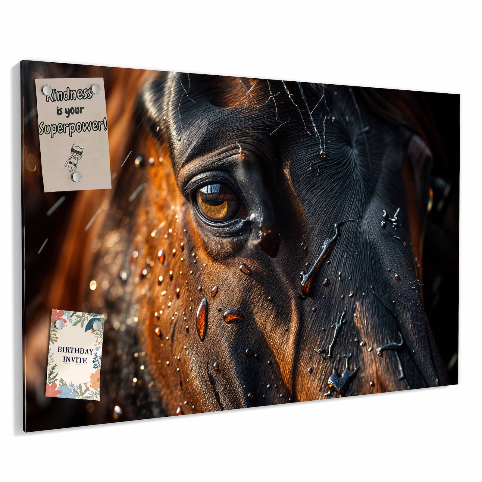 Magnetická tabule Oko koně Déšť 60 × 40 cm