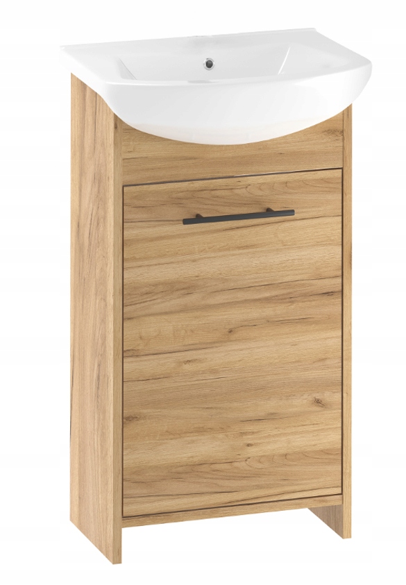 Kúpeľňová skrinka s umývadlom 45 cm, praktická, dub zlatý