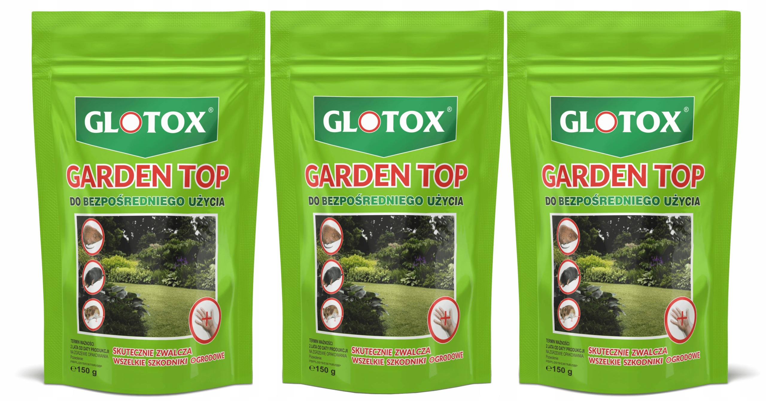 

Zestaw 3x Glotox na szkodniki ogrodowe pasta 150g