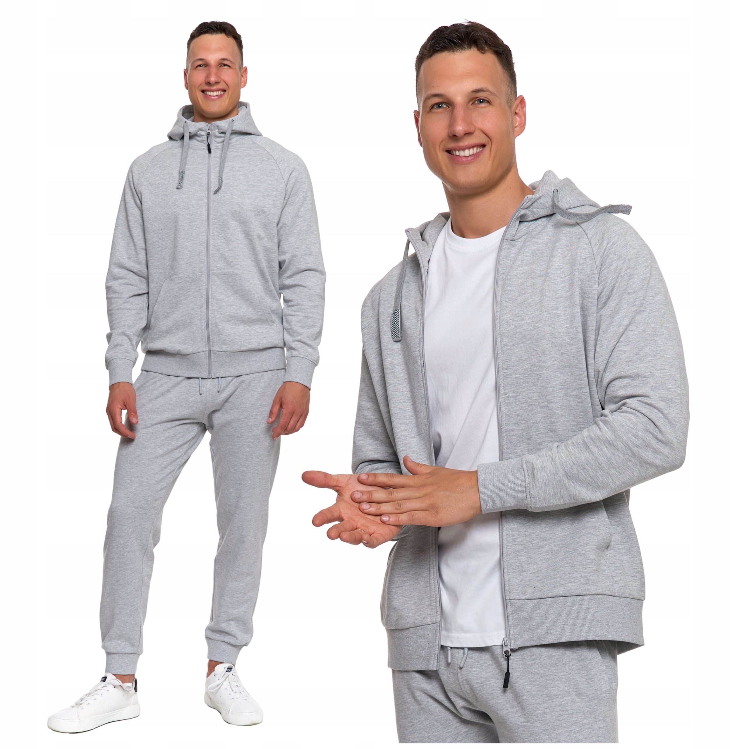 Pánská pánská mikina s kapucí , Kapucí, Hladká, S Kapsami Moraj XXL