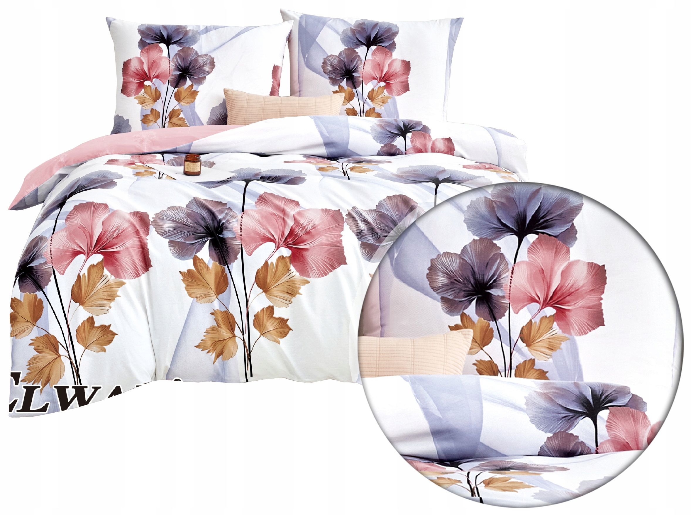 Pościel 200x220 Elway 100% Bawełna Komplet Pościeli Satynowej Nowe