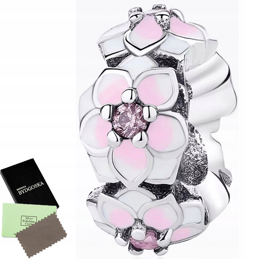 

Zawieszka Charms Kwiatek Srebrny Beads Koralik