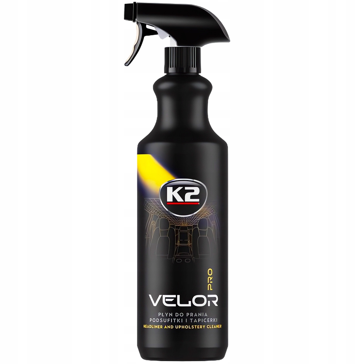 K2 Velor Pro 1L Płyn Do Mycia Podsufitki Foteli Prania Tapicerki Wnętrza