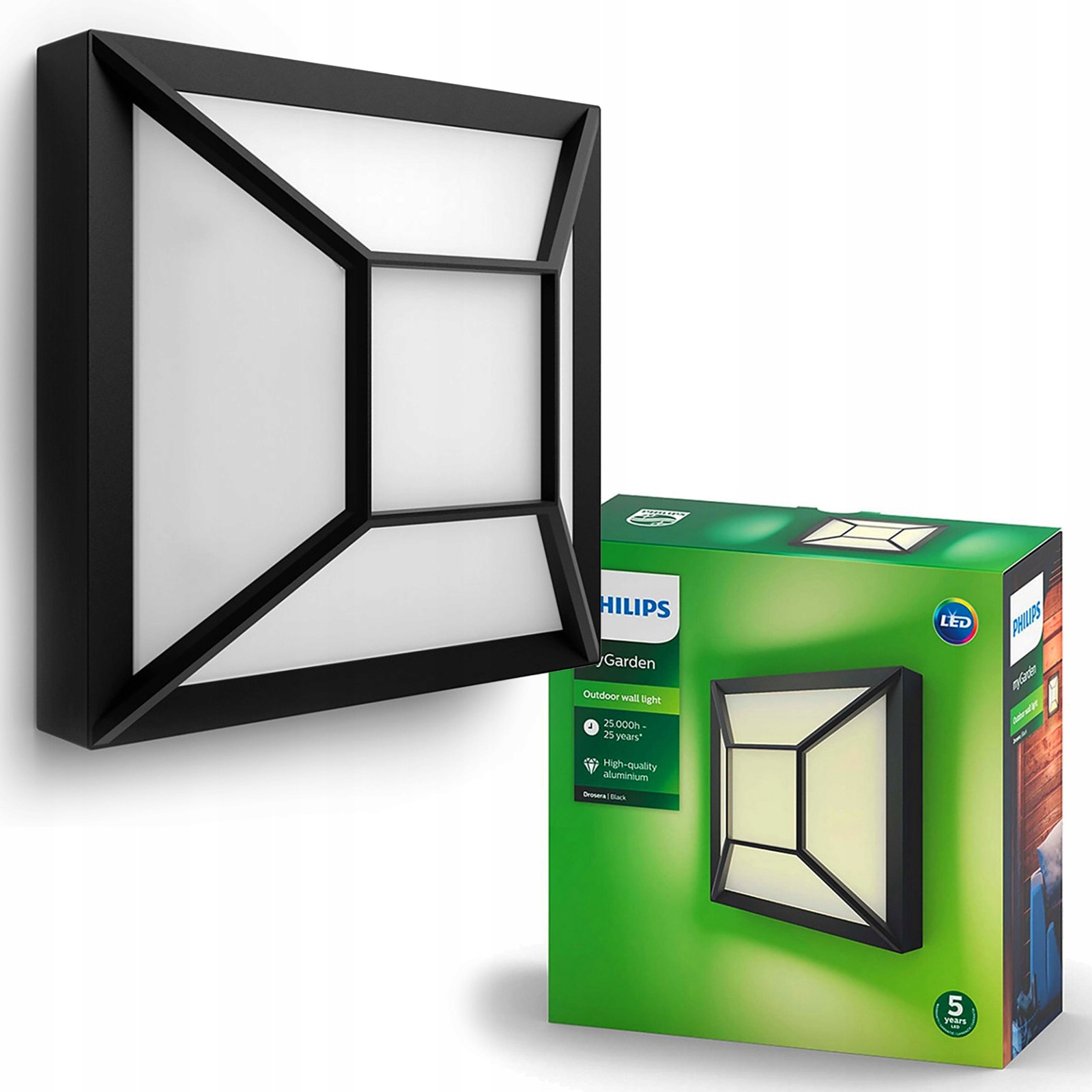 Venkovní nástěnné svítidlo Philips Drosera Fasádní lampa 12W Led Zahradní IP44