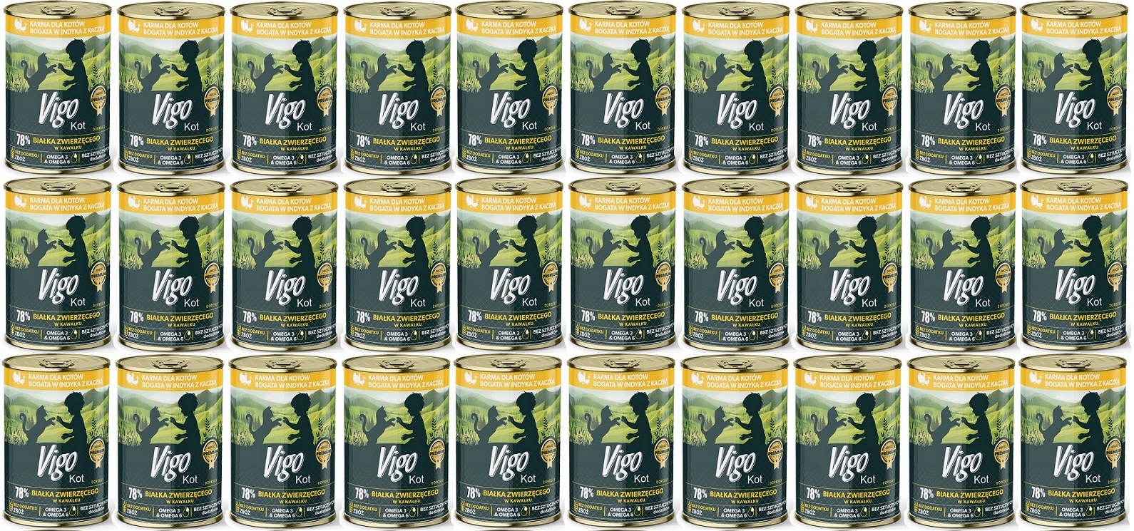 Levně Vigo krůta s kachnou mokré krmivo pro kočky 415 g 30 ks