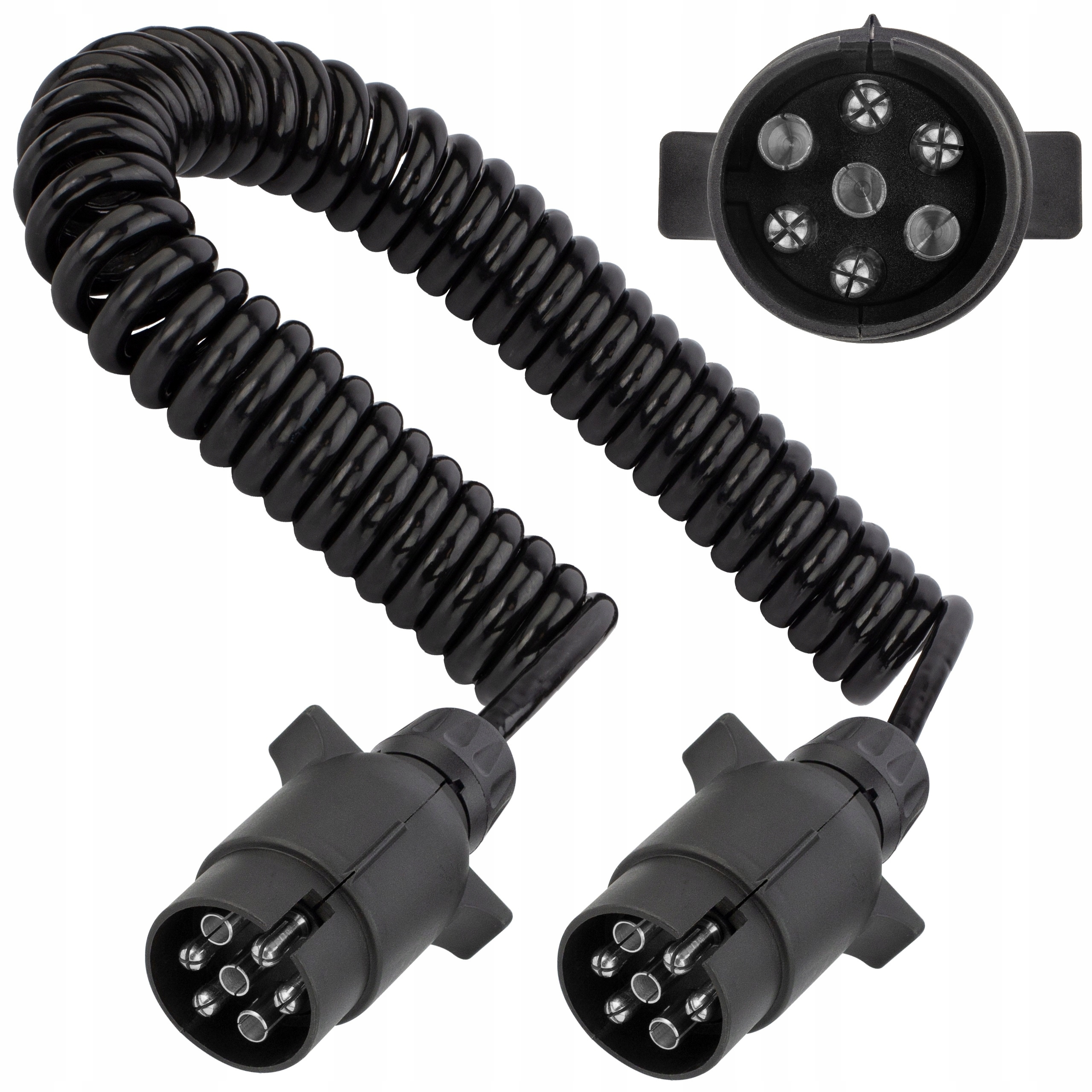 PRZEWÓD SPIRALNY DO PRZYCZEPY QLYS-S 7 PIN 12V 3m