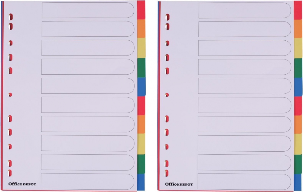 

Przekładki segregatora plastik A4 kolorowe 10k x2