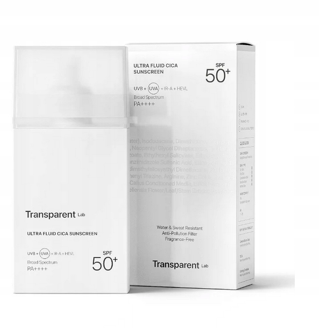 Transparent Lab Ultra Fluid Cica Sunscreen hybrydowy krem Spf 50 100ml
