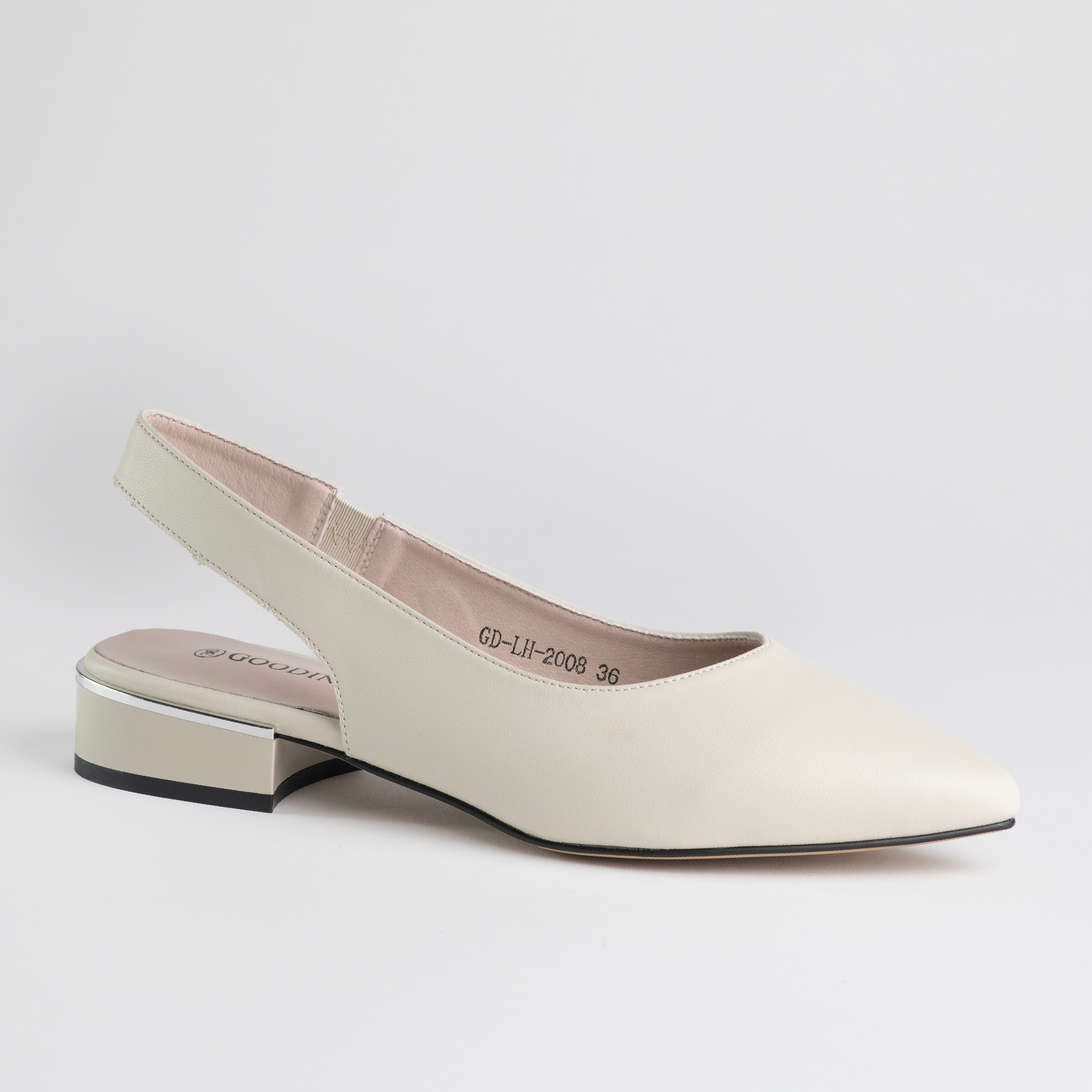 Boty kotníková kůže Goodin GD-LH-2008 klasika špice elegantní béžová 36