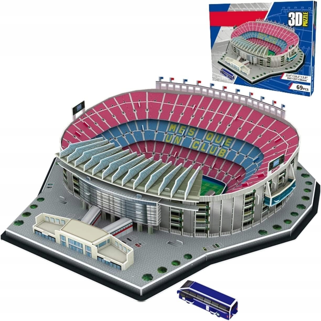 PUZZLE 3D DUŻY STADION CAMP NOU BARCELONA PRZESTRZENNE ZRĘCZNOŚCIOWE
