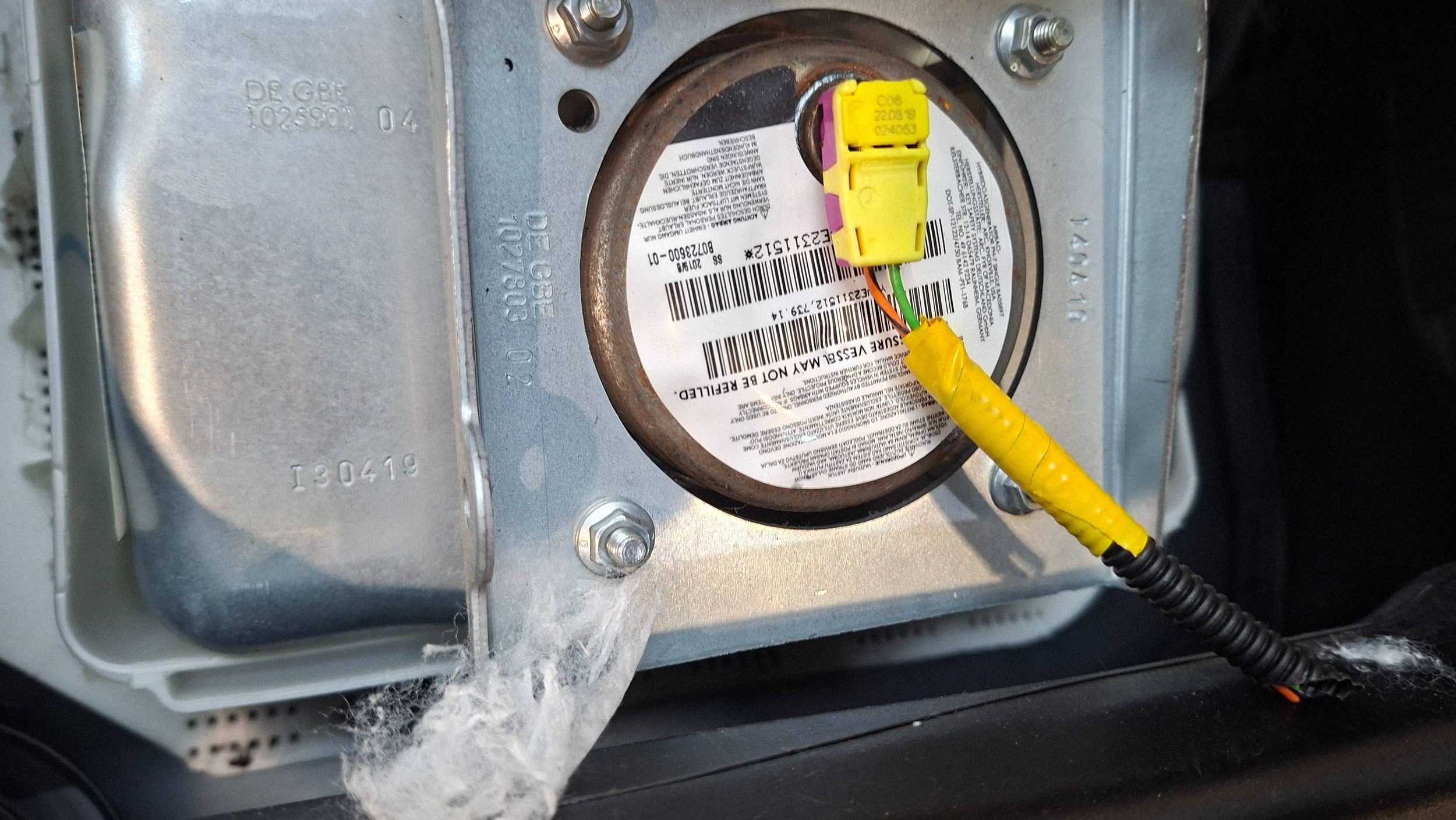 dashboard instrument panel airbags FIAT 500L 2012