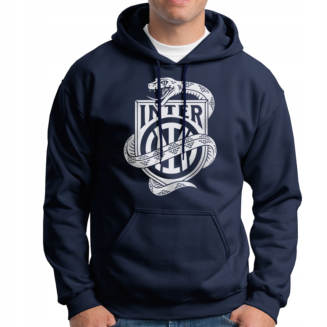 Inter Milán, modrá mikina s kapucí, hoodie, S