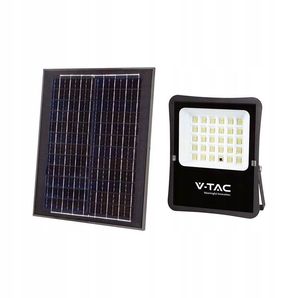 Led zářič 20W s solárním panelem, senzorem a dálkovým ovládáním 6400K V-tac