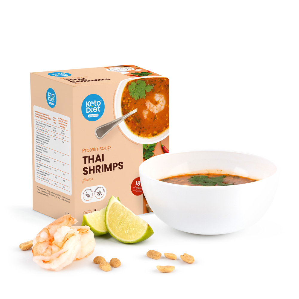 Proteinová polévka příchuť thajské krevety (7 porcí)