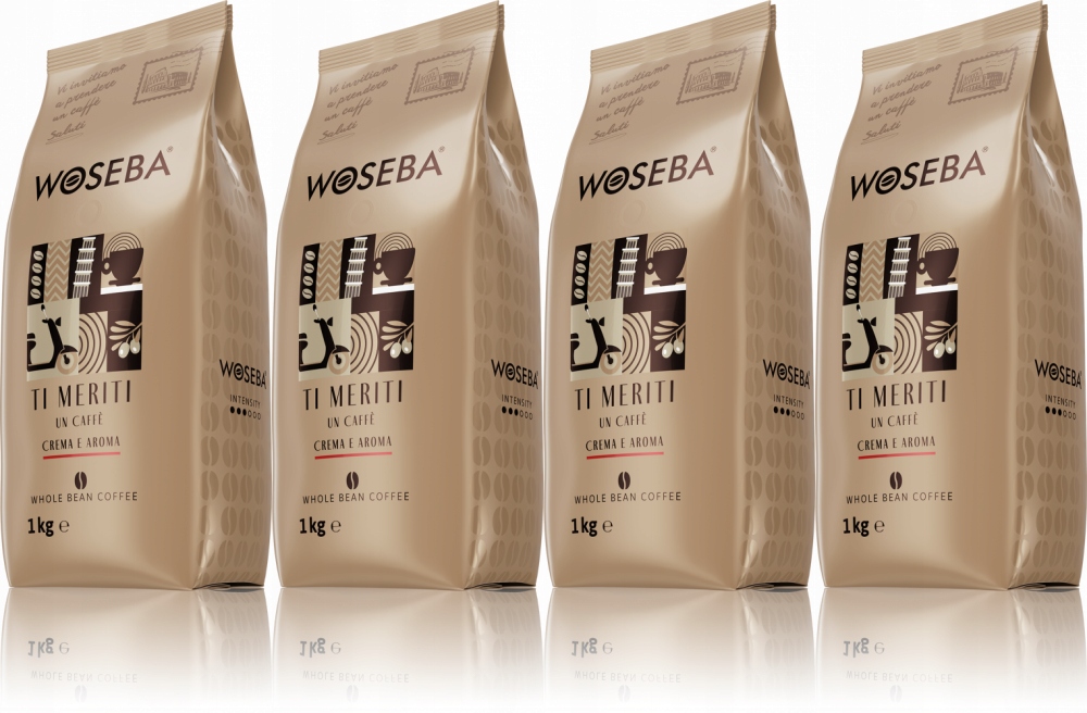 Woseba Ti Meriti Crema Aroma 1kg kawa ziarnista x4