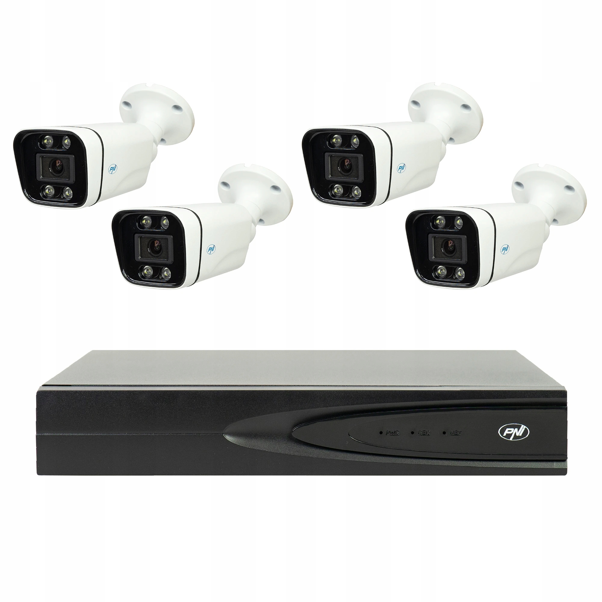 Balík video sledovania Nvr Poe Pni House IP810, 4 kamery Pni IP8POE, 8MP a