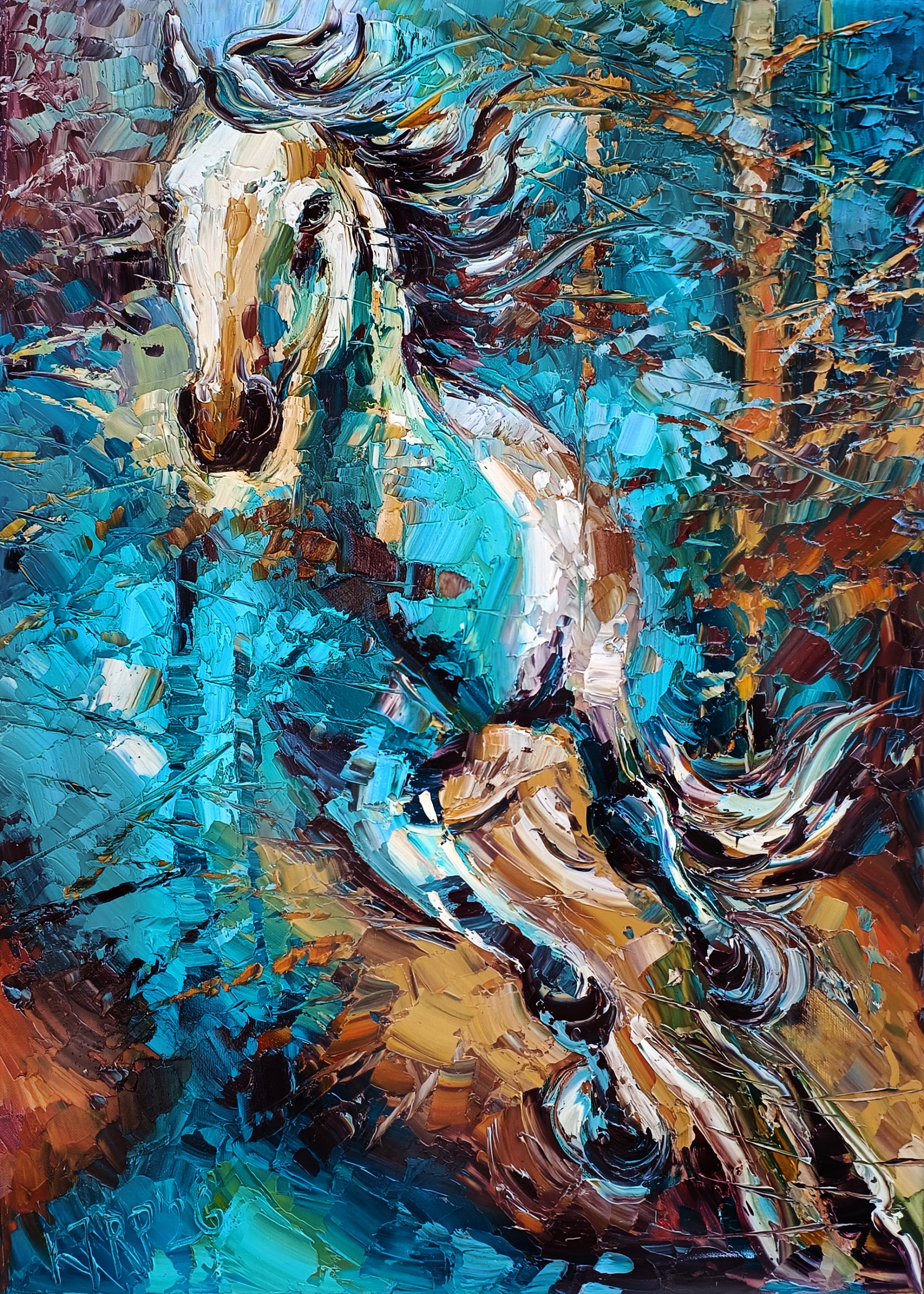 - RYTM NATURY - obraz olejny- 70x50 cm - K. Róż-Pasek