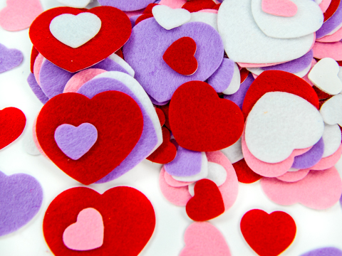 NAKLEJKI FILCOWE serca serduszka aż 200 SZTUK