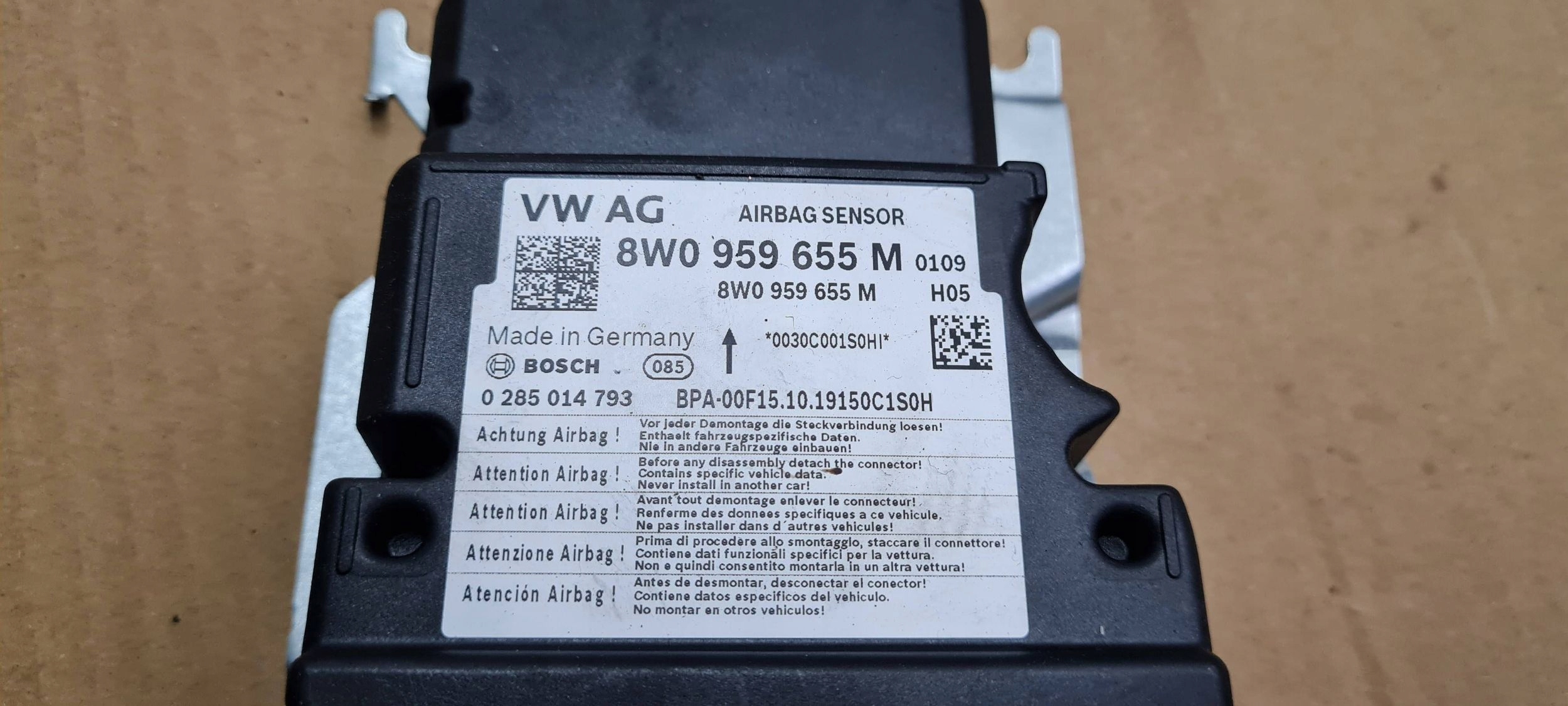 A5 8W S5 modulo Centralina SENSOR airbag airbag 8W0959655M A4 B9 8W S4
