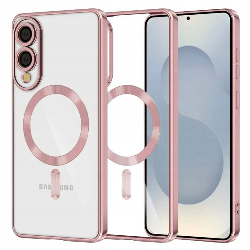 Techsuit – Luxury Crystal MagSafe etui do Samsung Galaxy S25 Edge – różowe