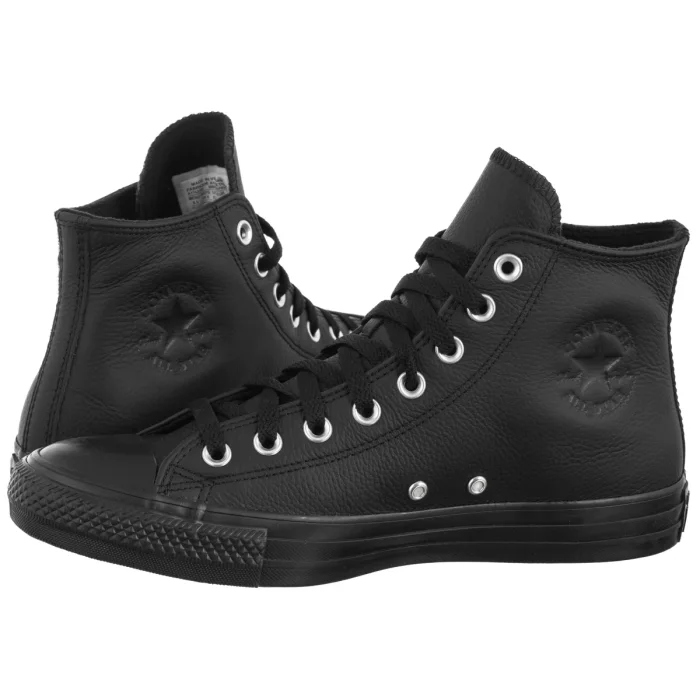 Kožené boty Pánské tenisky Converse Ctas Hi Black A17637C Černé
