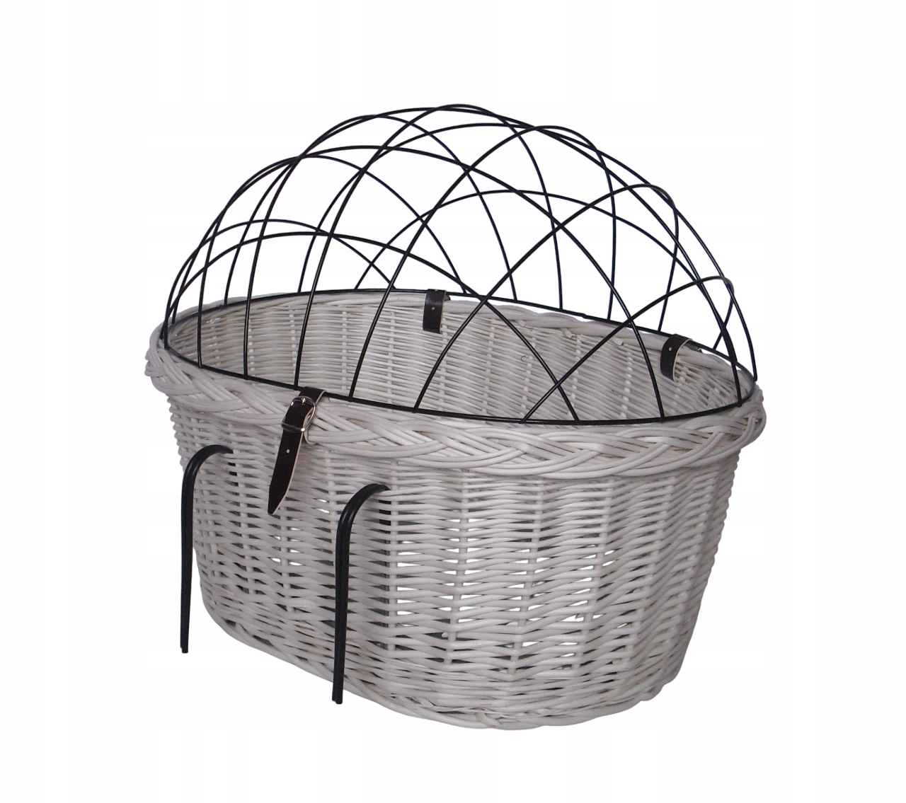 Duży koszyk wiklinowy na rower Transporter dla Psa do 15kg