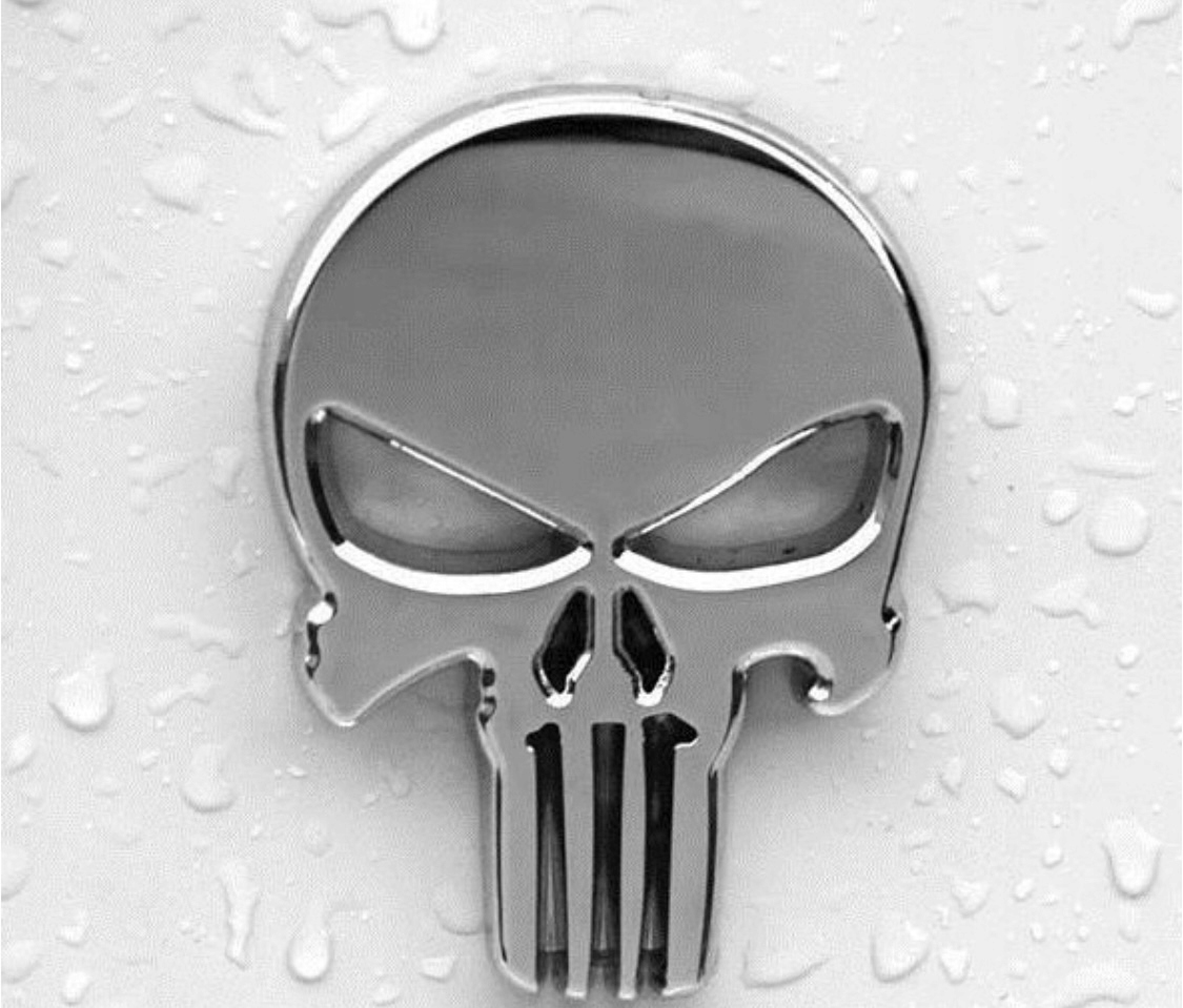 

Punisher naklejka emblemat metal 3d chrom