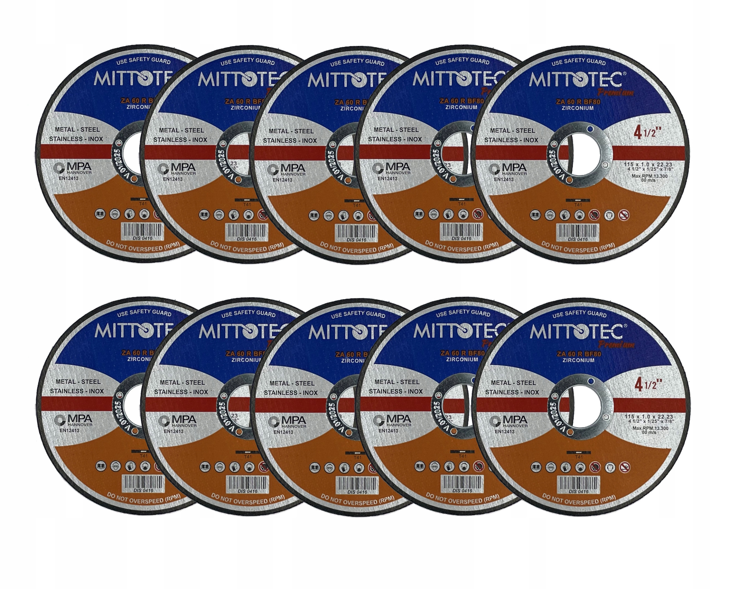 

Tarcze Do Cięcia Metalu 115 mm x 1 Tarcza 10 szt