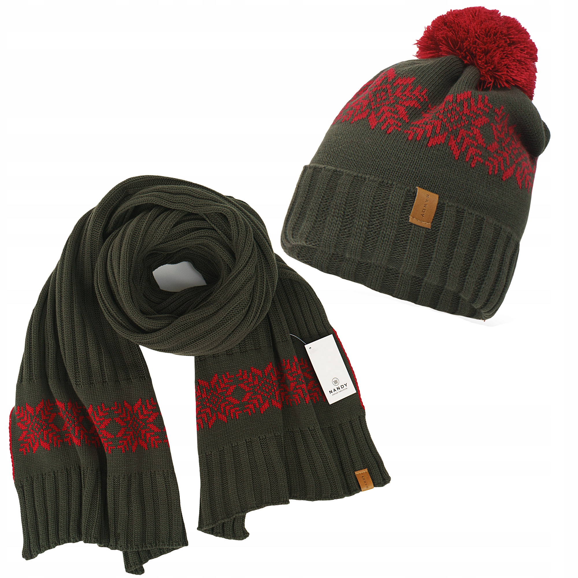 Nandy Sada Čepice a Šála Teplá Zimní Norský Vzor